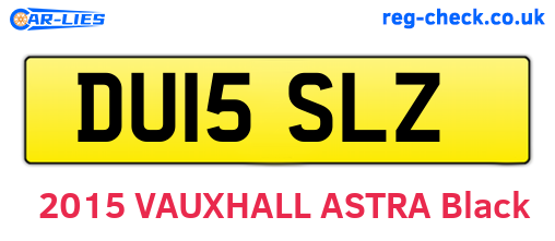 DU15SLZ are the vehicle registration plates.