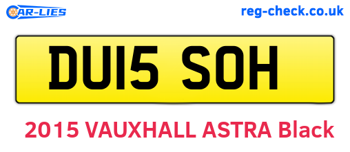 DU15SOH are the vehicle registration plates.