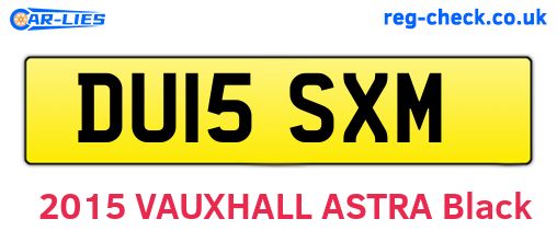 DU15SXM are the vehicle registration plates.