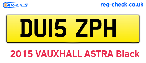 DU15ZPH are the vehicle registration plates.
