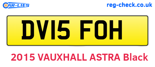 DV15FOH are the vehicle registration plates.