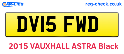 DV15FWD are the vehicle registration plates.