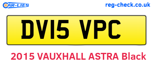 DV15VPC are the vehicle registration plates.