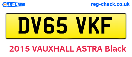 DV65VKF are the vehicle registration plates.