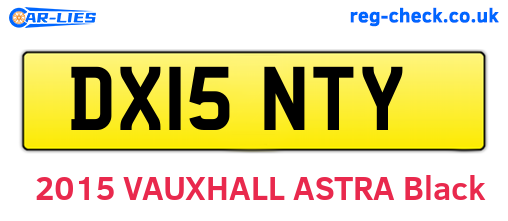 DX15NTY are the vehicle registration plates.