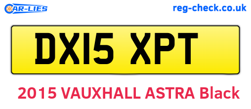 DX15XPT are the vehicle registration plates.