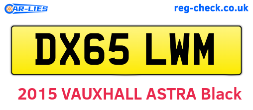 DX65LWM are the vehicle registration plates.