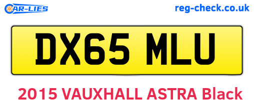 DX65MLU are the vehicle registration plates.