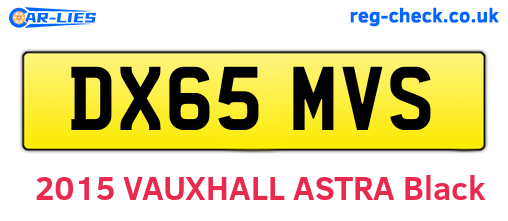 DX65MVS are the vehicle registration plates.