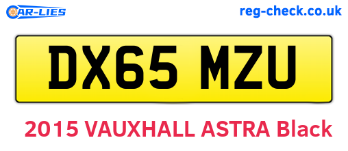 DX65MZU are the vehicle registration plates.