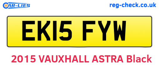 EK15FYW are the vehicle registration plates.
