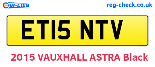 ET15NTV are the vehicle registration plates.