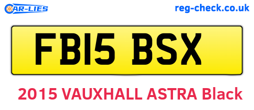 FB15BSX are the vehicle registration plates.