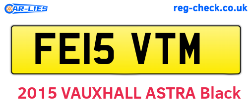 FE15VTM are the vehicle registration plates.