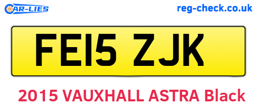 FE15ZJK are the vehicle registration plates.