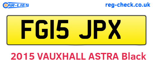 FG15JPX are the vehicle registration plates.