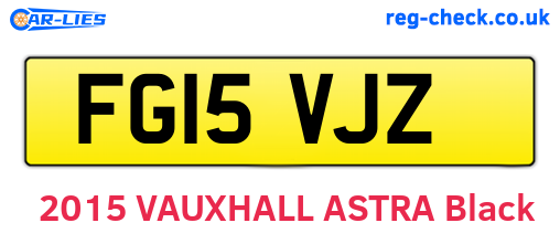 FG15VJZ are the vehicle registration plates.
