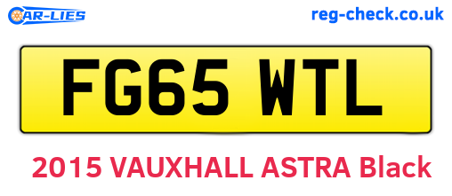 FG65WTL are the vehicle registration plates.