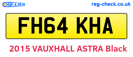 FH64KHA are the vehicle registration plates.