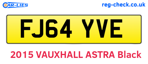 FJ64YVE are the vehicle registration plates.