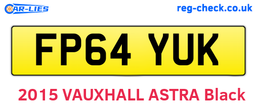 FP64YUK are the vehicle registration plates.