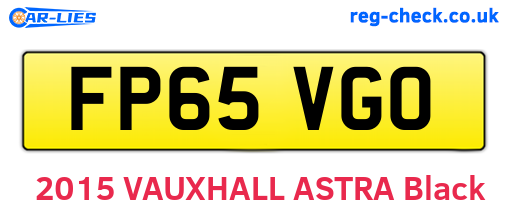 FP65VGO are the vehicle registration plates.