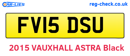 FV15DSU are the vehicle registration plates.