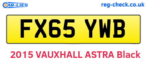FX65YWB are the vehicle registration plates.