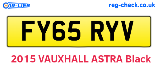 FY65RYV are the vehicle registration plates.