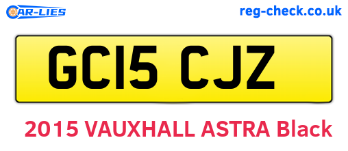 GC15CJZ are the vehicle registration plates.