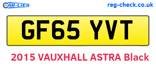GF65YVT are the vehicle registration plates.