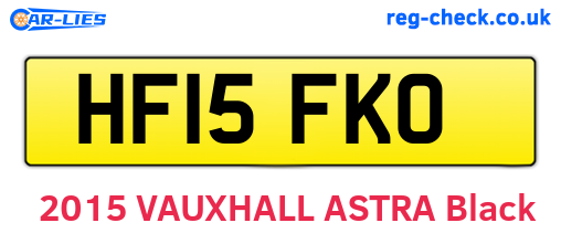 HF15FKO are the vehicle registration plates.