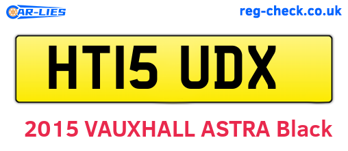 HT15UDX are the vehicle registration plates.