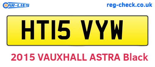 HT15VYW are the vehicle registration plates.