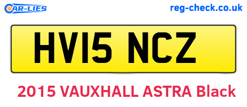 HV15NCZ are the vehicle registration plates.
