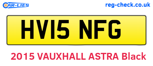 HV15NFG are the vehicle registration plates.