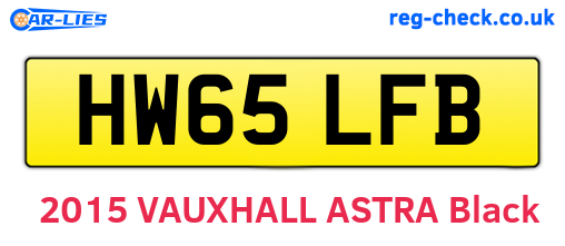 HW65LFB are the vehicle registration plates.