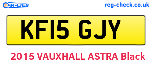 KF15GJY are the vehicle registration plates.