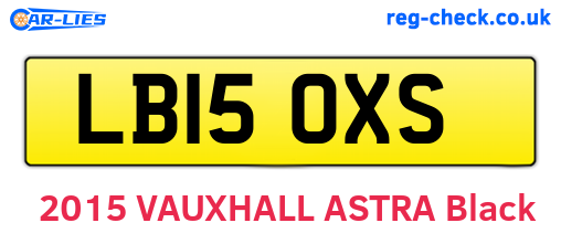 LB15OXS are the vehicle registration plates.