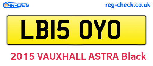 LB15OYO are the vehicle registration plates.