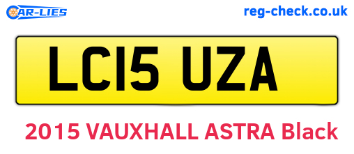 LC15UZA are the vehicle registration plates.