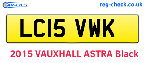 LC15VWK are the vehicle registration plates.