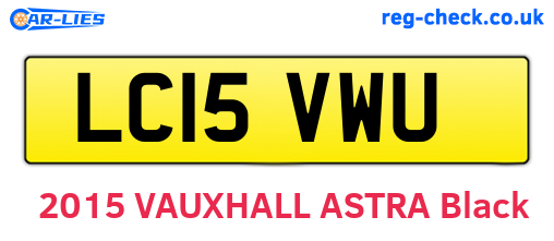 LC15VWU are the vehicle registration plates.