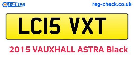 LC15VXT are the vehicle registration plates.