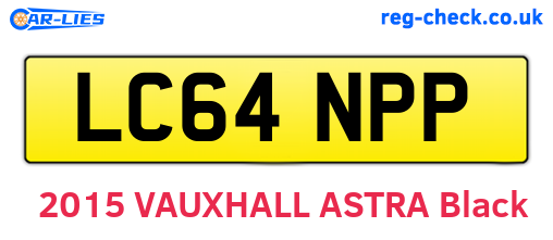LC64NPP are the vehicle registration plates.