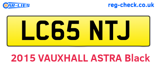 LC65NTJ are the vehicle registration plates.