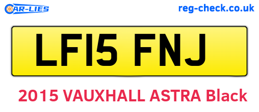 LF15FNJ are the vehicle registration plates.