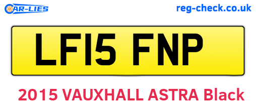 LF15FNP are the vehicle registration plates.