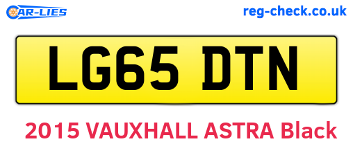 LG65DTN are the vehicle registration plates.