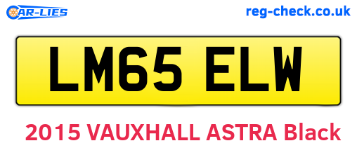 LM65ELW are the vehicle registration plates.